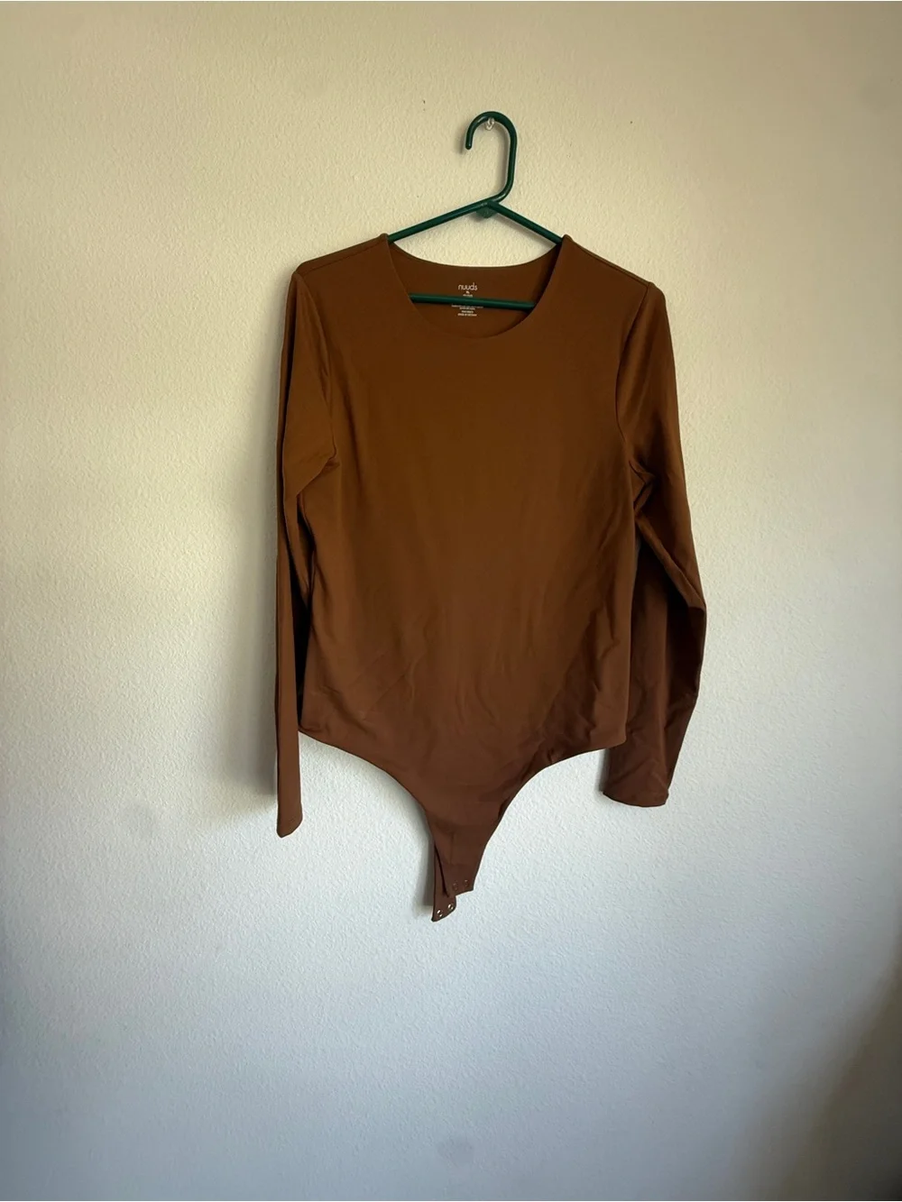 nuuds Rust Brown Scoop Neck Bodysuit